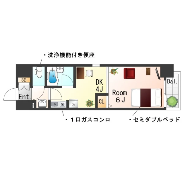 京都府京都市下京区河原町通松原上る２丁目富永町348 間取図