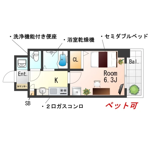 大阪府大阪市中央区南久宝寺町１丁目6-10 間取図