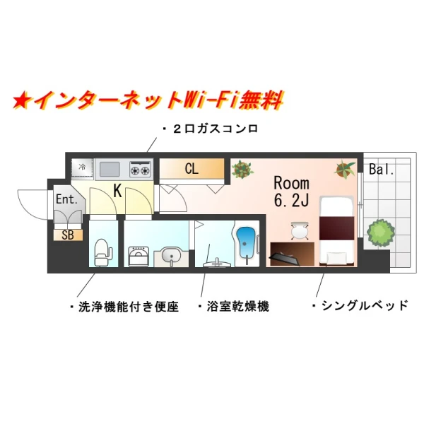 大阪府大阪市福島区海老江6丁目8-11 間取図