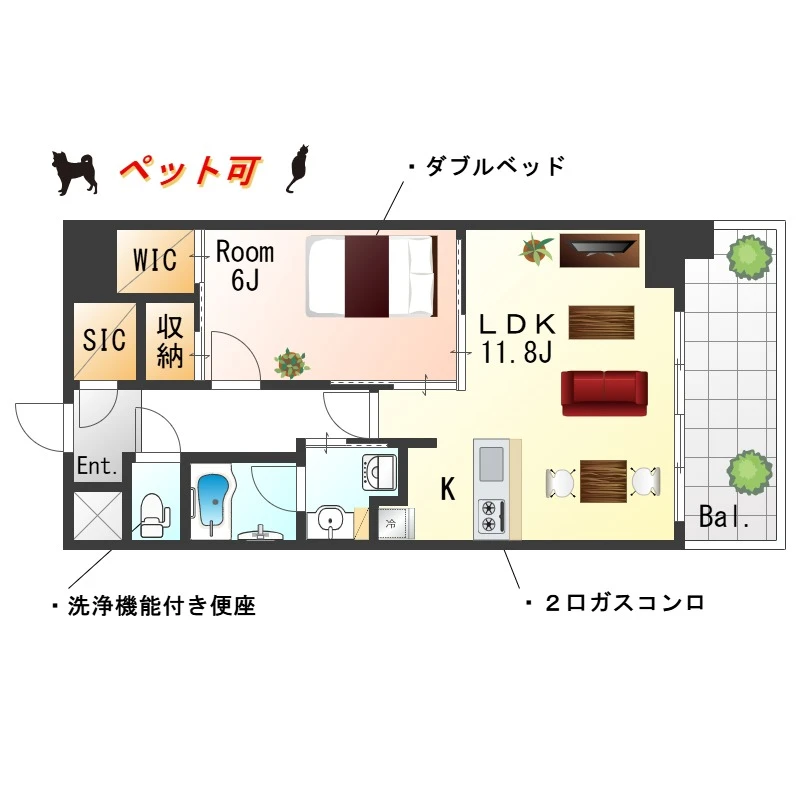 大阪府大阪市中央区博労町１丁目 内観写真