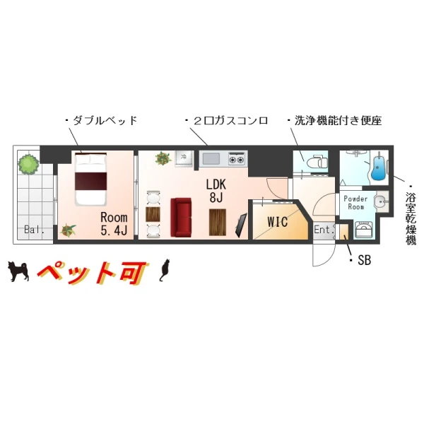 大阪府大阪市西区江戸堀2丁目7-29 間取図