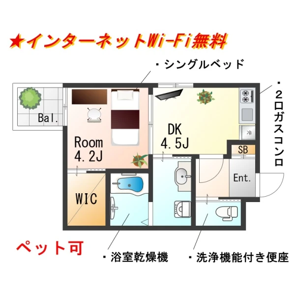 大阪府枚方市南中振1丁目15-10 間取図