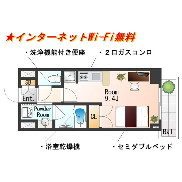 兵庫県神戸市兵庫区湊町1丁目3-17 間取図