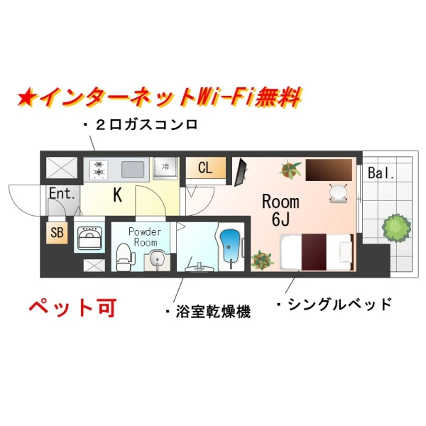 大阪府大阪市都島区中野町２丁目5-3 間取図