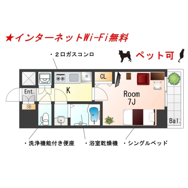 大阪府大阪市西区江戸堀２丁目3-5 間取図