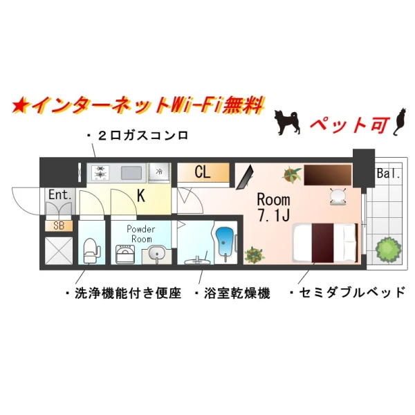 大阪府大阪市都島区東野田町5丁目15-27 間取図