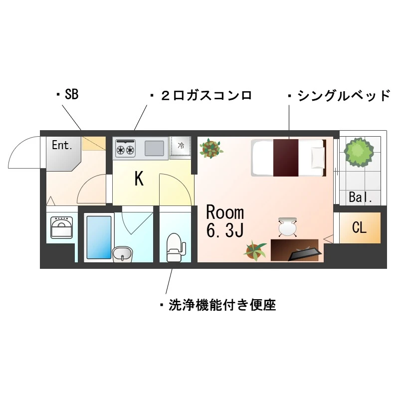 大阪府大阪市港区築港４丁目 間取図