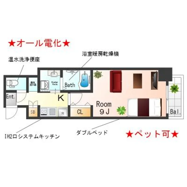 大阪府大阪市浪速区戎本町１丁目8-9 間取図