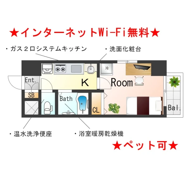 大阪府大阪市港区市岡１丁目1-6 間取図