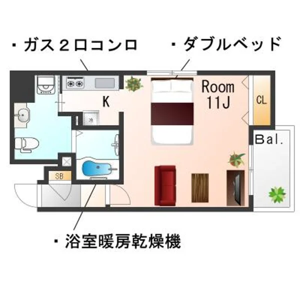 大阪府堺市堺区住吉橋町２丁1-15 間取図