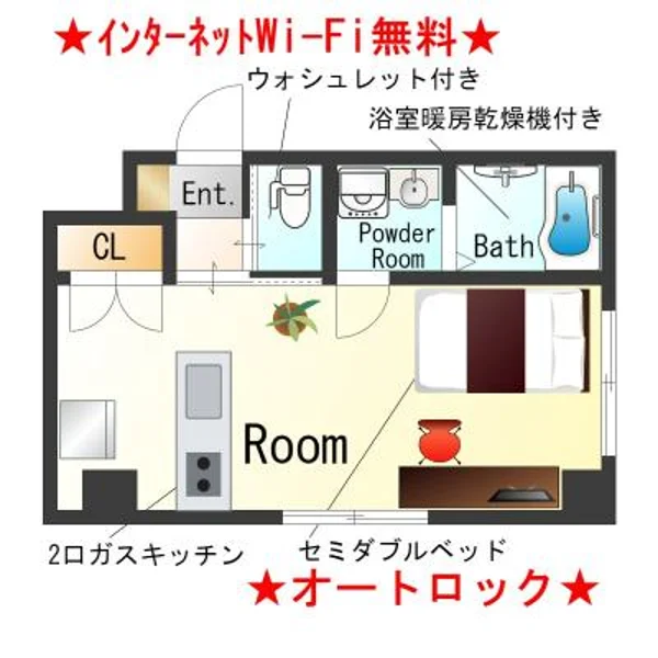 大阪府泉佐野市上町３丁目1-14 間取図