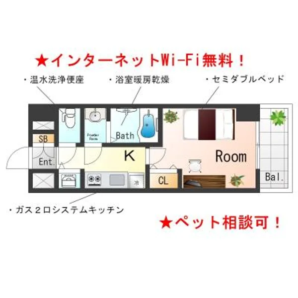 大阪府大阪市都島区中野町１丁目3-3 間取図