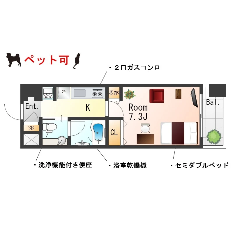 大阪府大阪市淀川区十三東１丁目 間取図