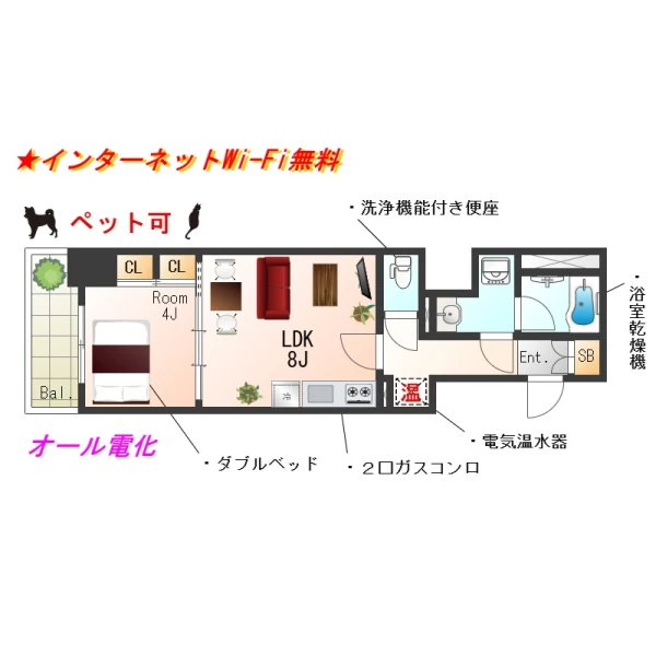 大阪府大阪市西区立売堀４丁目5-28 間取図