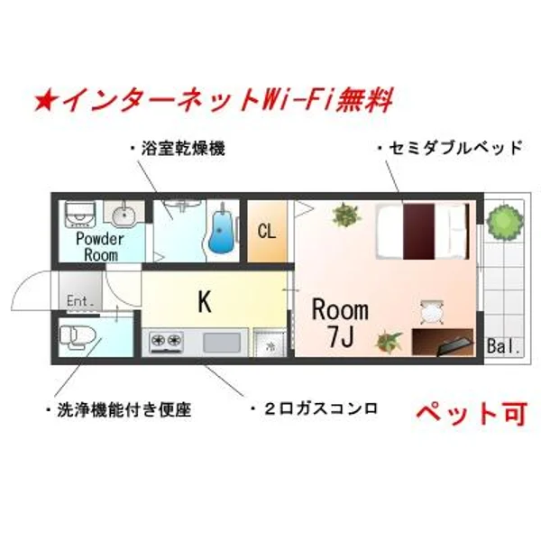 大阪府堺市中区深井中町1990-16 間取図
