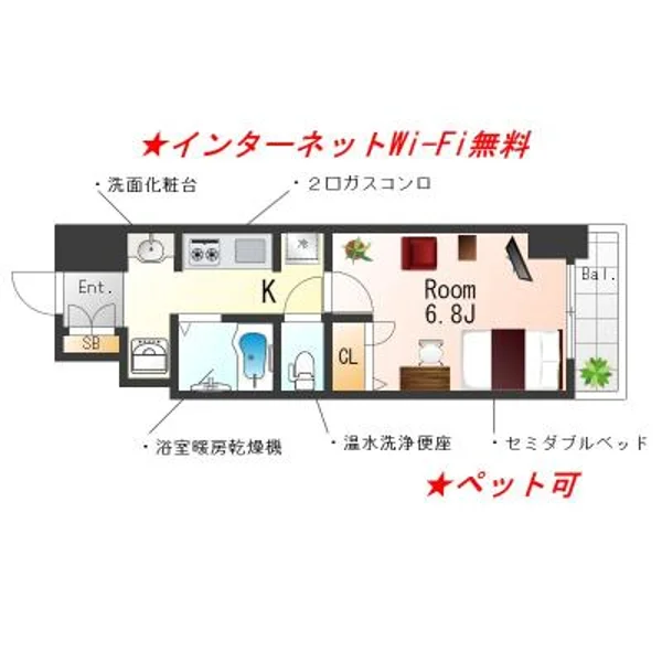 大阪府大阪市浪速区元町１丁目9-18 間取図