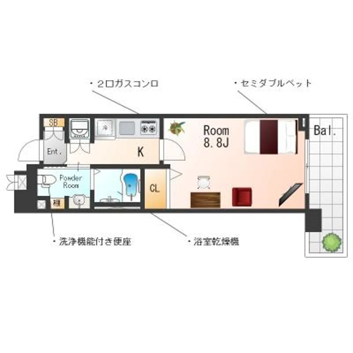 大阪府大阪市中央区松屋町 内観写真