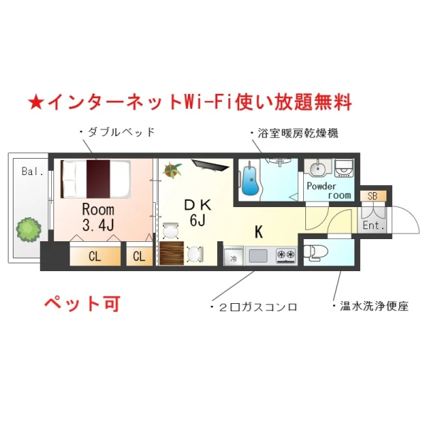大阪府堺市堺区綾之町西１丁1-25 間取図