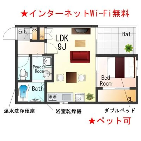 大阪府堺市堺区西湊町3丁2-19 間取図