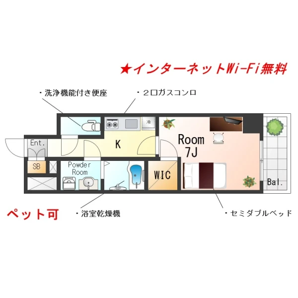 大阪府大阪市港区夕凪１丁目15-19 間取図