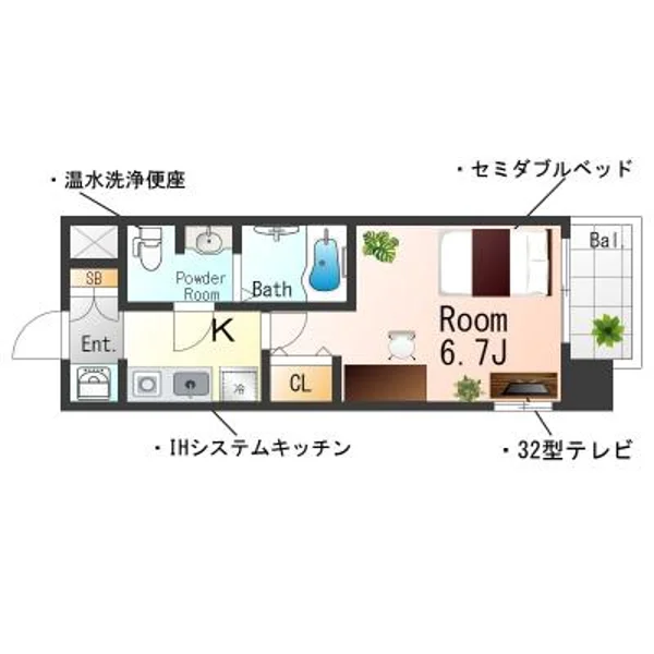 兵庫県神戸市東灘区深江本町３丁目2-21 間取図