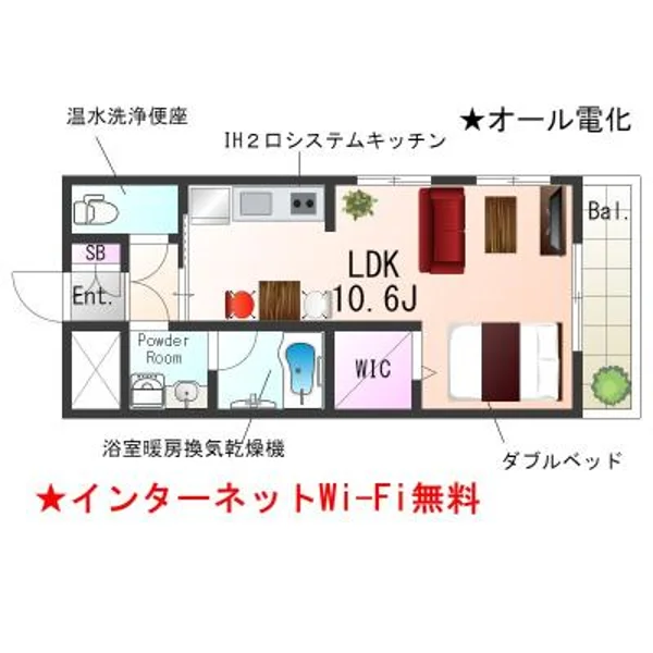 兵庫県神戸市中央区雲井通３丁目1-1 間取図