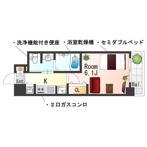 兵庫県西宮市深津町6-38 間取図