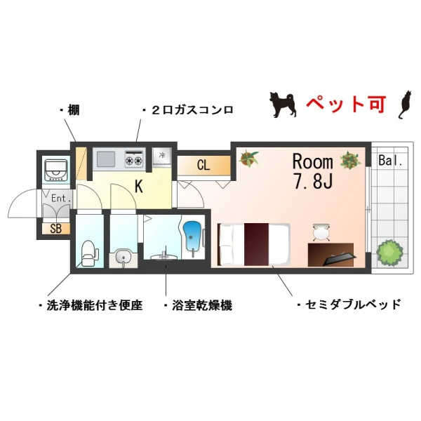 兵庫県西宮市与古道町3-24 間取図