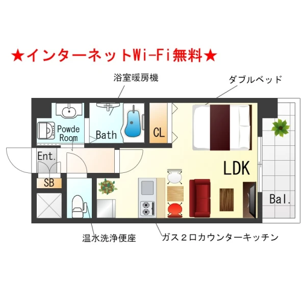 岡山県岡山市北区田町2丁目13-1 間取図