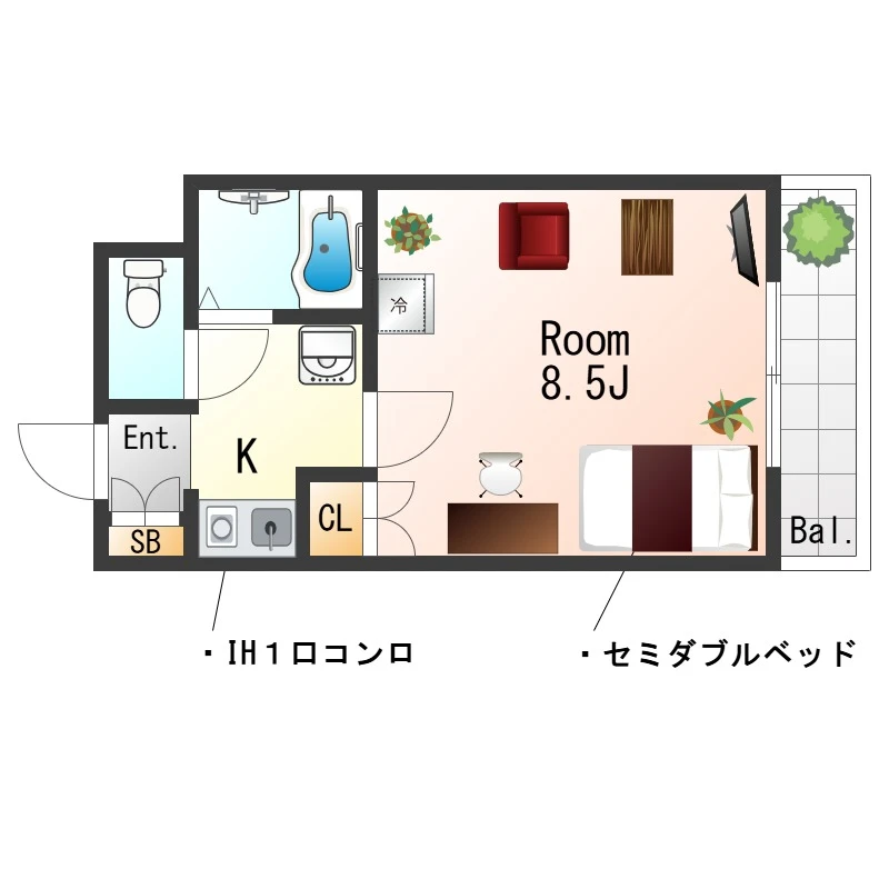 奈良県生駒市東新町 間取図